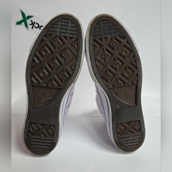 Converse High-Top Platform Sneakers in Soft Lavender Womens Size 8 US - Picture 7 of 9